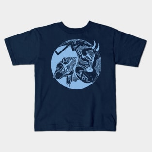 Light Blue Bull and Bear Kids T-Shirt